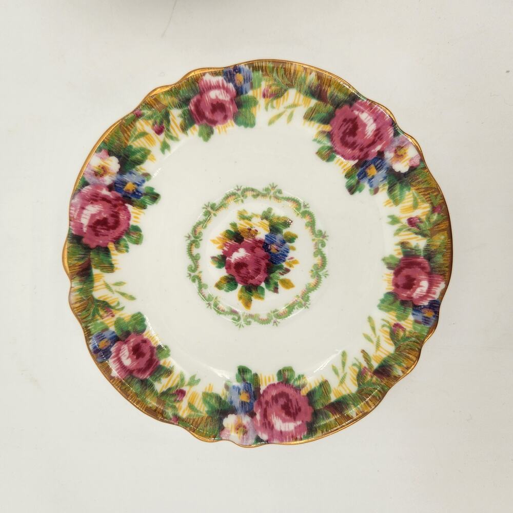 Vintage Paragon Tapestry Rose Fine Bone China Teacup & Saucer Set Double Warrant - Picture 8 of 9